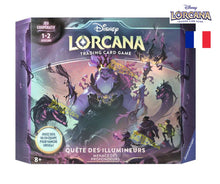 Charger l'image dans la galerie, Avec une puissance sans précédent, un Glimmer d'Ursula a déchaîné sa colère sur le royaume de Lorcana. C'est à vous et vos compagnons Illumineuses et Illumineurs de vous unir, en utilisant vos decks Disney Lorcana TCG pour vaincre la sorcière des mers une fois pour toutes ! 