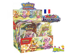 Charger l'image dans la galerie, Display scellé de 8 Mini Tins Pokémon EV08.5 Evolutions Prismatiques Version française