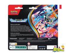 Charger l'image dans la galerie, Tripack Pokémon ME04 Chaos Ascendant VF – 3 Boosters + Carte Promo Exclusive