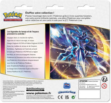Charger l'image dans la galerie, Le Tripack Astres Radieux EB10 est composé de 3 superbes boosters de 10 cartes supplémentaires chacun, d'une pièce Pokemo et d'une carte promo brillante spéciale Evoli dans la version V1