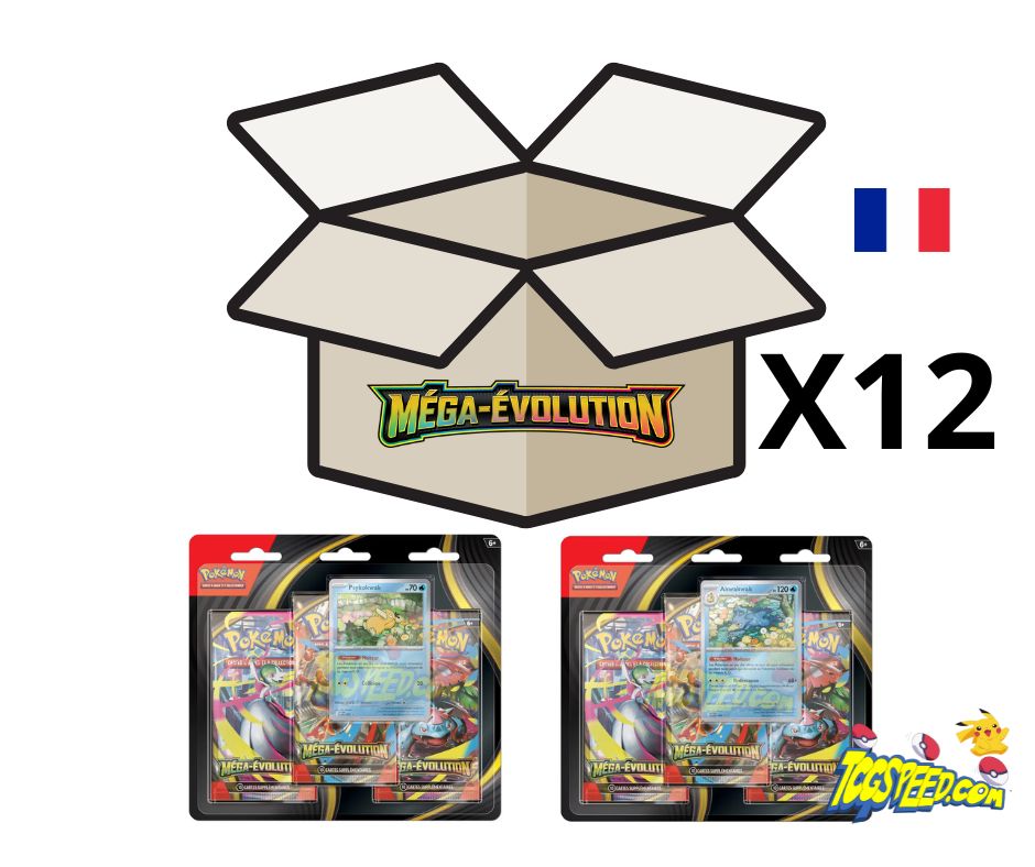 Pokémon ME01 Mega Evolution Display scellé de 12 Tripacks Version française