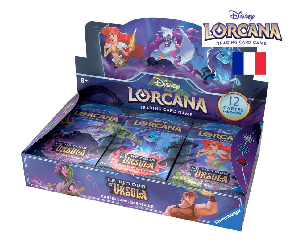 Display scellé de 24 Boosters de l'extension Lorcana Chapitre 04 Le retour d'Ursula en version française