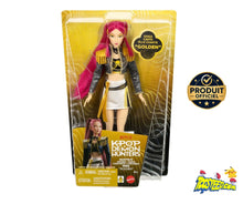 Charger l'image dans la galerie, Poupée chantante Mira Golden KPop Demon Hunters Mattel avec tenue de scène rose et blanche
