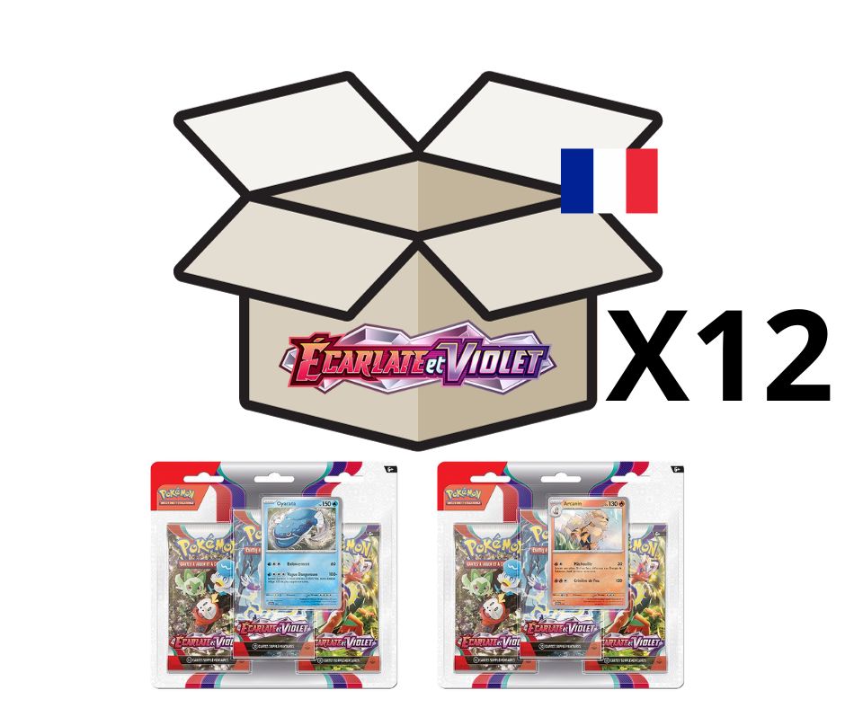 Pack de 12 Tripacks Pokemon EV01 Ecarlate et Violet Version française