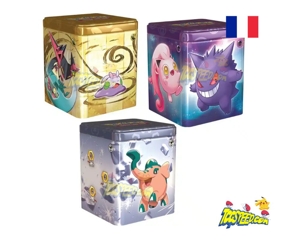 Pokémon Lot de 3 Tin Cubes Version française