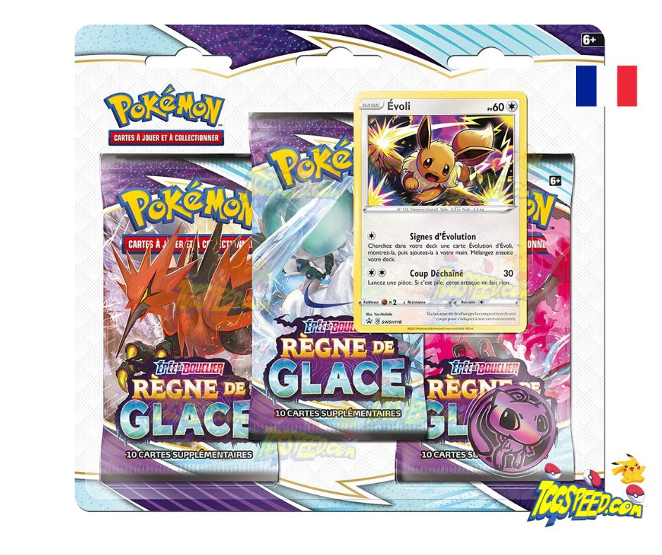 Tripack Pokémon EB06 Règne de Glace Version française