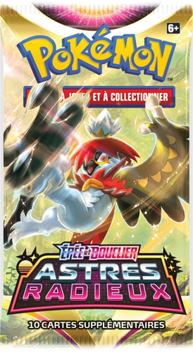 Booster Pokemon Astres Radieux à l'effigie d'Archéduc de Hisui, Pokemon de type Plante et Combat de la huitième génération et contenant 10 cartes supplémentaires et une carte énergie  pour jouer au JCC Pokemon et en précommande chez tcgpseed.com