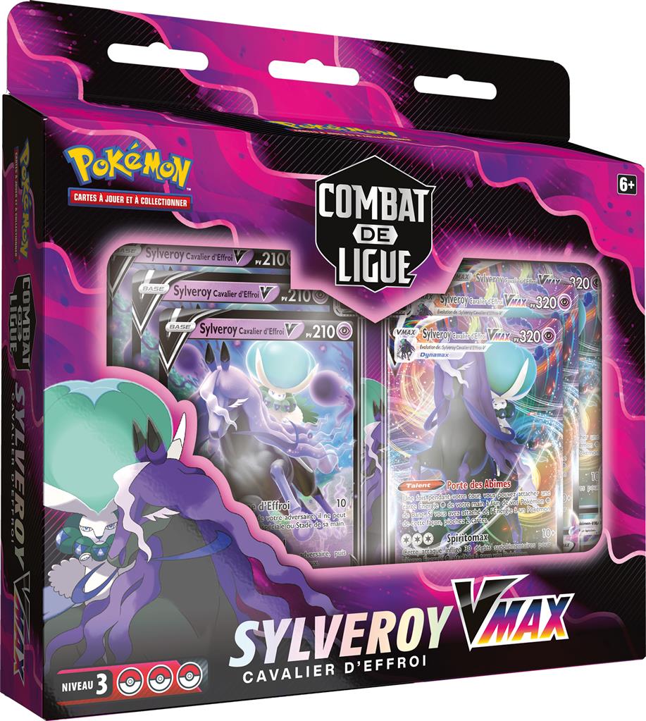 Découvrez ce Deck Combat de Ligue Pokemon Sylveroy vmax cavalier d effroi composé d une multitude de cartes brillantes premium et de cartes très puissantes et recherchées par les joueurs et collectionneurs du jeu de cartes Pokemon 